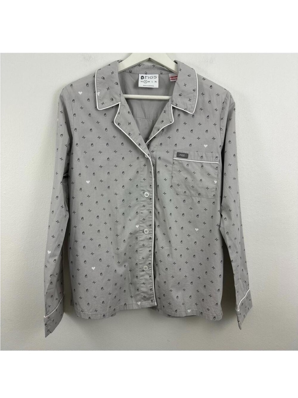 Figs Women’s Button Up Shirt Size S